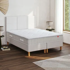 alinea Epeda|Ensemble Matelas & Sommier*Ensemble matelas ressorts+sommier ferme Epeda H68cm 2x90x200cm - Beige