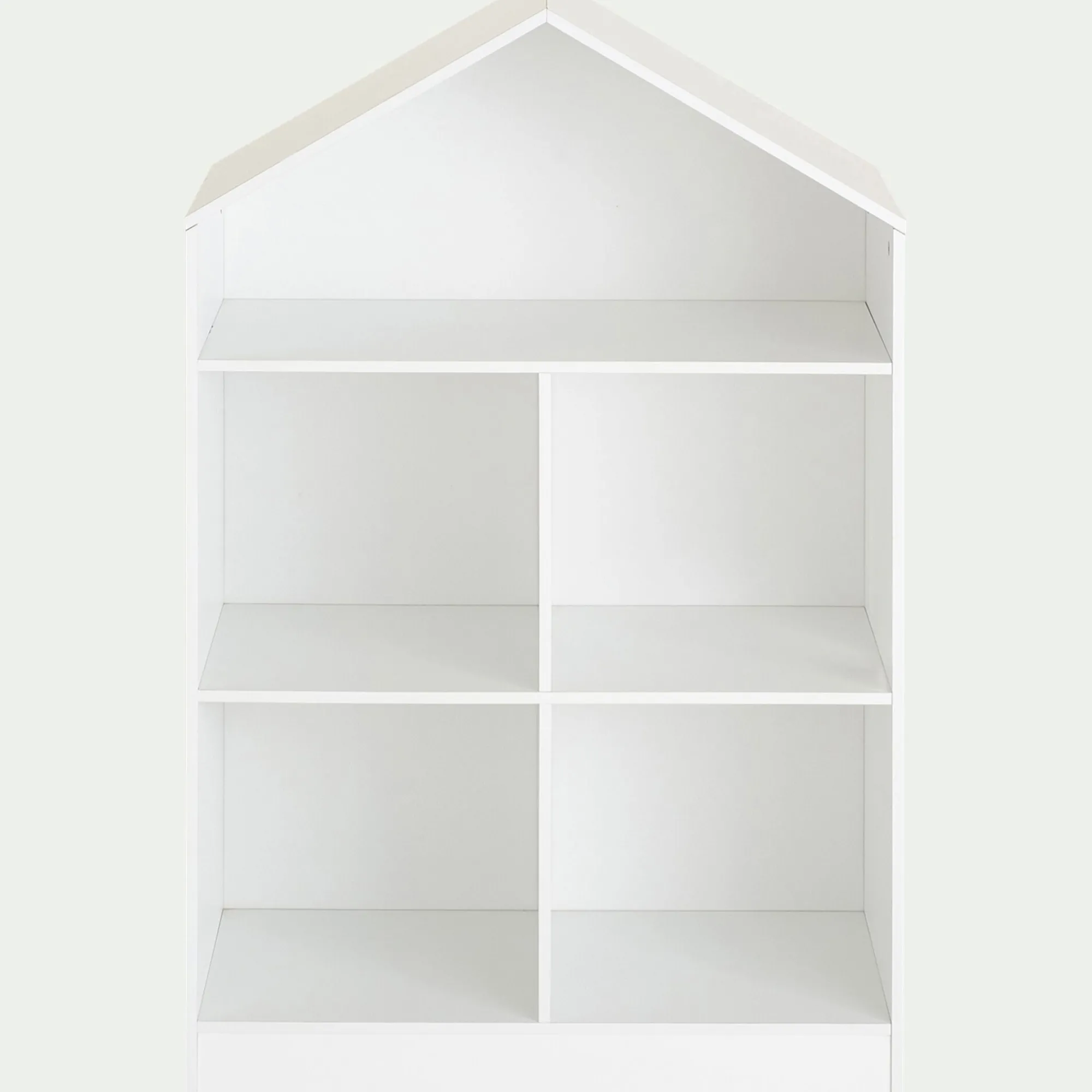 alinea Bibliothèque Enfant|Bibliothèque Enfant*Etagère maison 5 cases en bois - Blanc