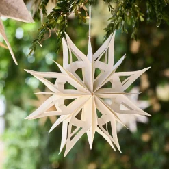 alinea Suspension De Noël|Décoration À Suspendre*Etoile à suspendre en papier D30cm - Blanc