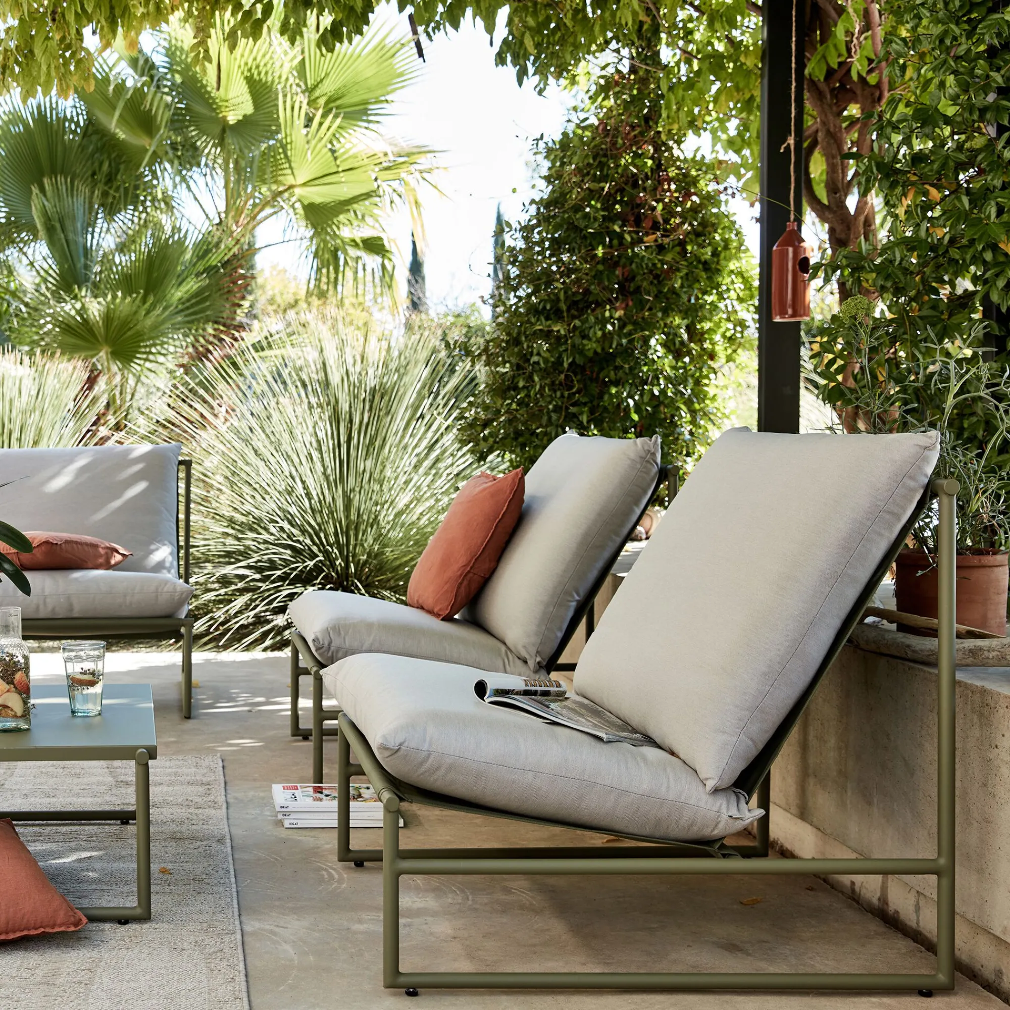 alinea Fauteuil De Jardin*Fauteuil de jardin en aluminium - cèdre Vert