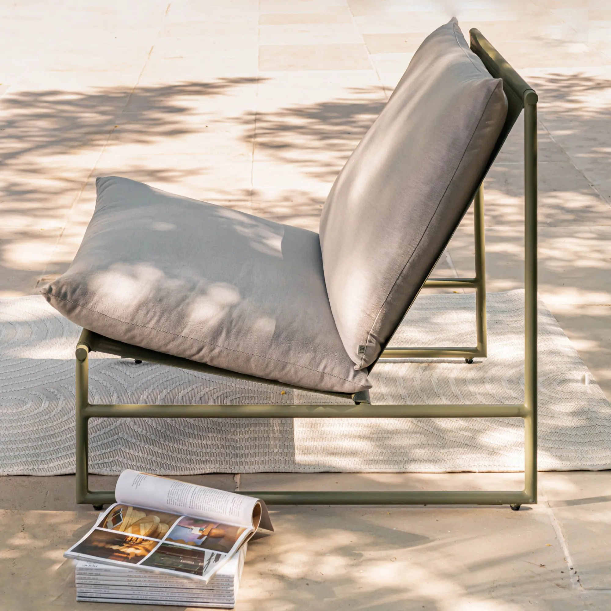 alinea Fauteuil De Jardin*Fauteuil de jardin en aluminium - cèdre Vert