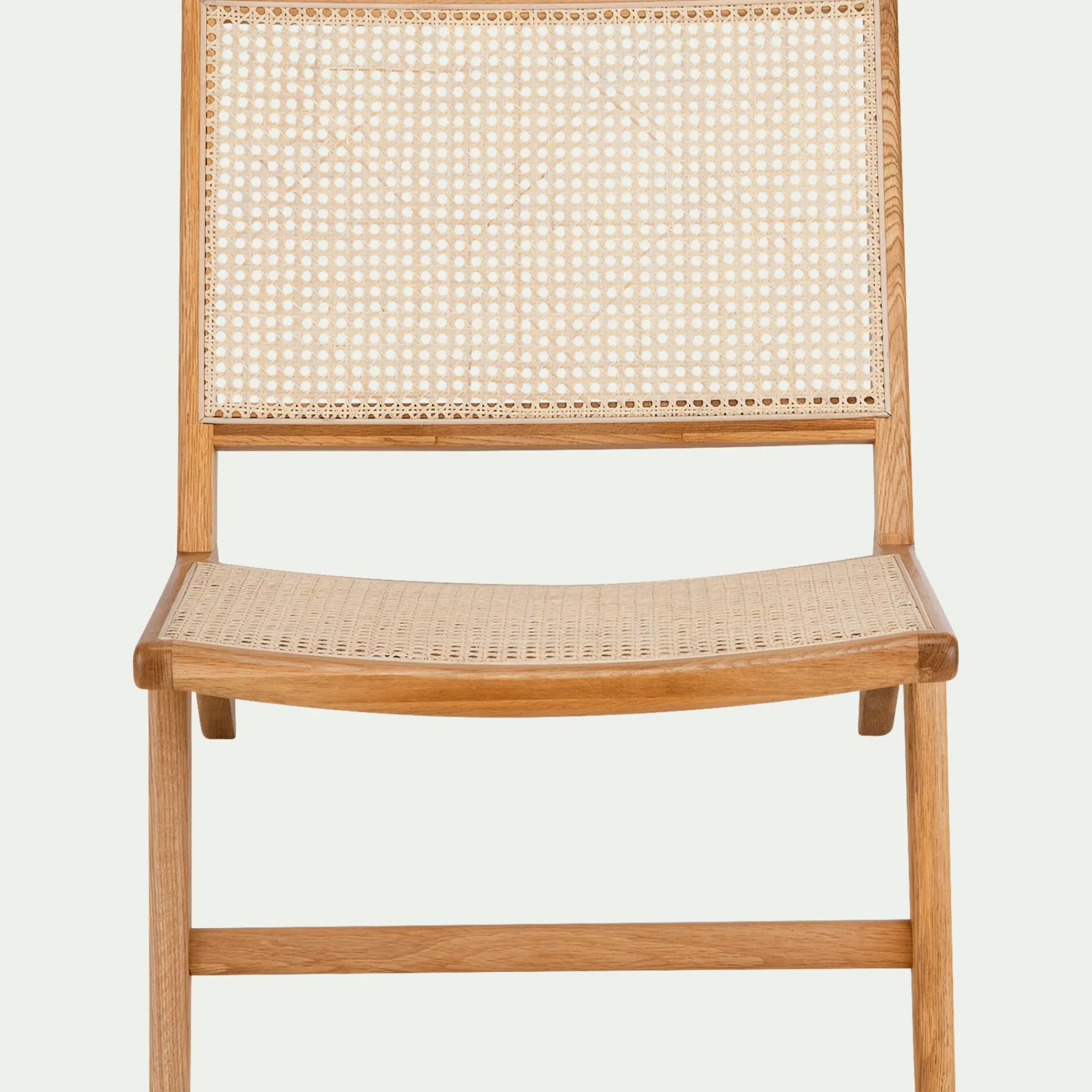 alinea Fauteuil*Fauteuil en chêne et rotin - Bois clair