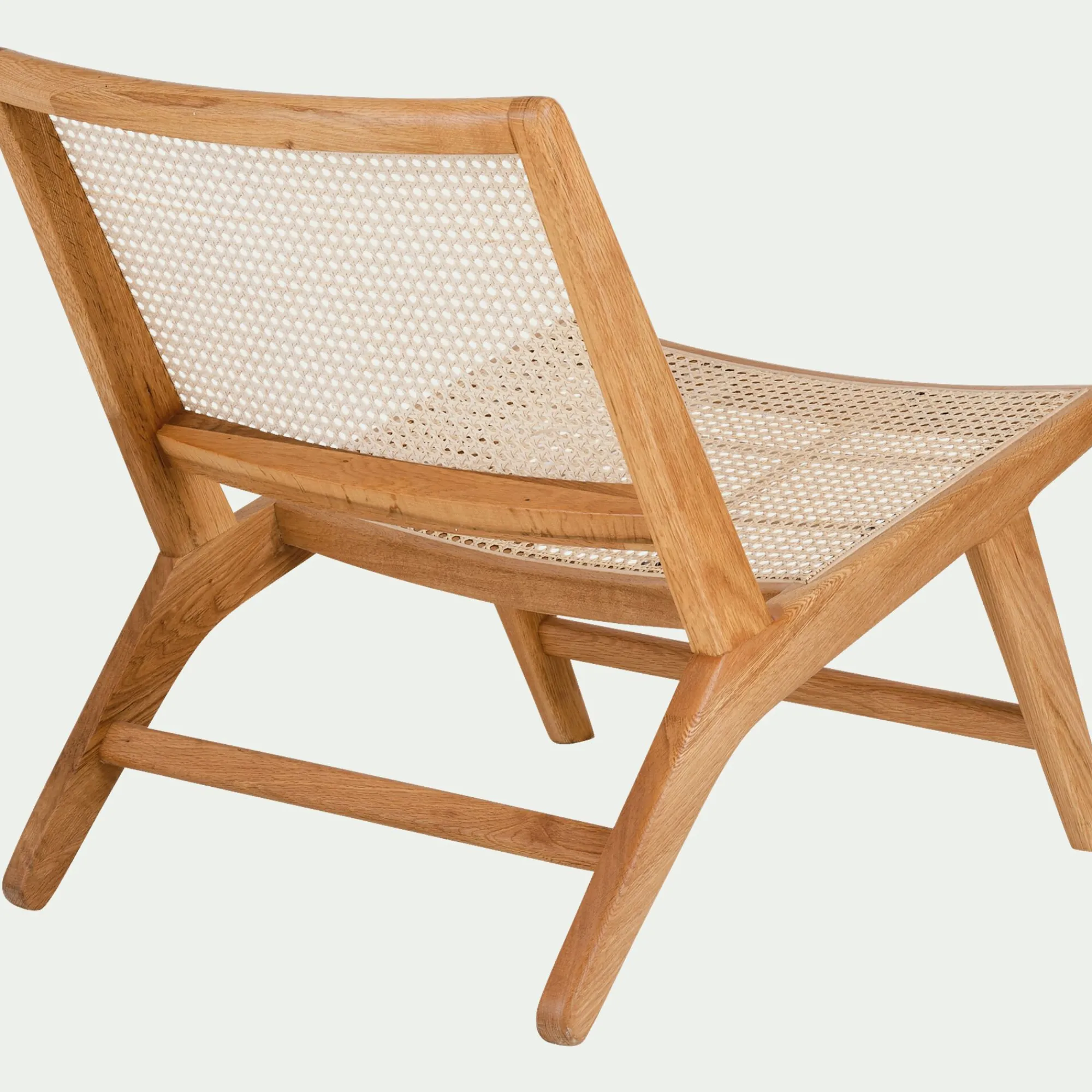 alinea Fauteuil*Fauteuil en chêne et rotin - Bois clair