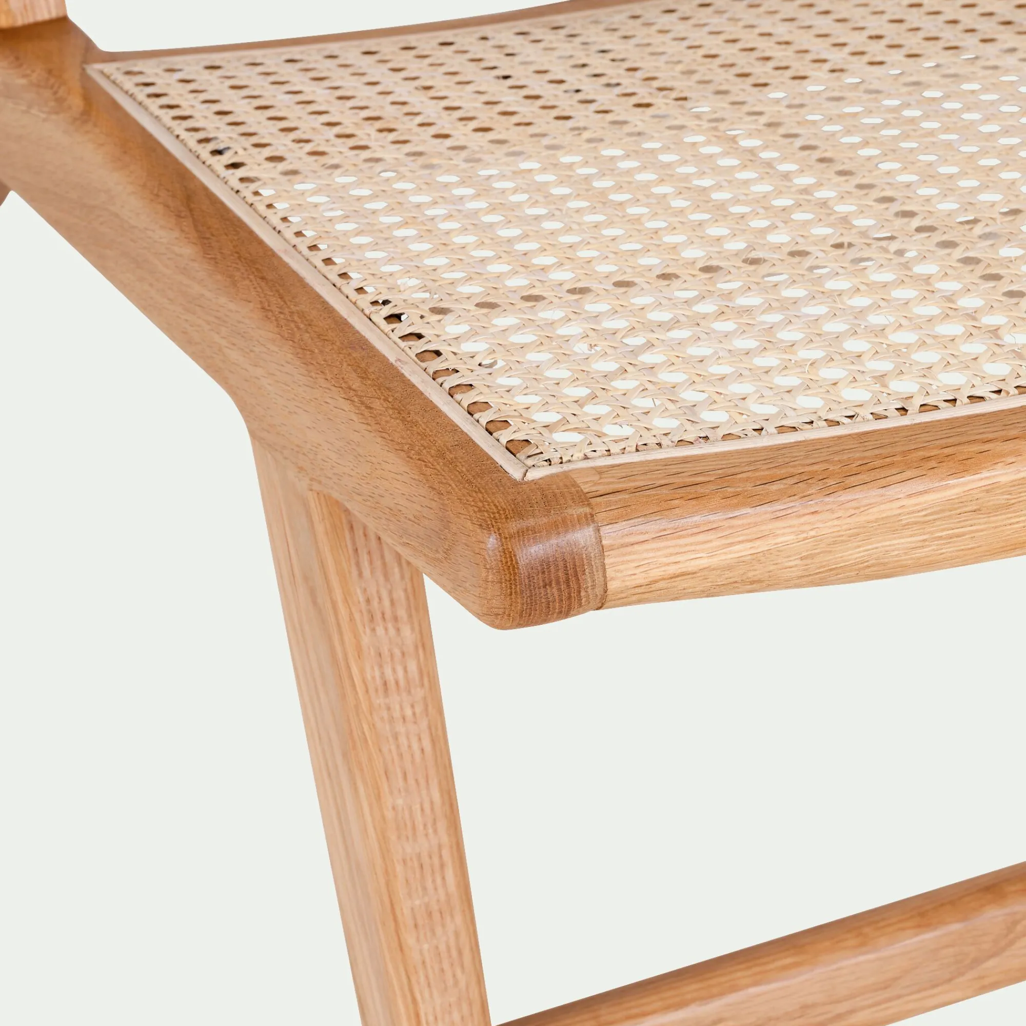 alinea Fauteuil*Fauteuil en chêne et rotin - Bois clair