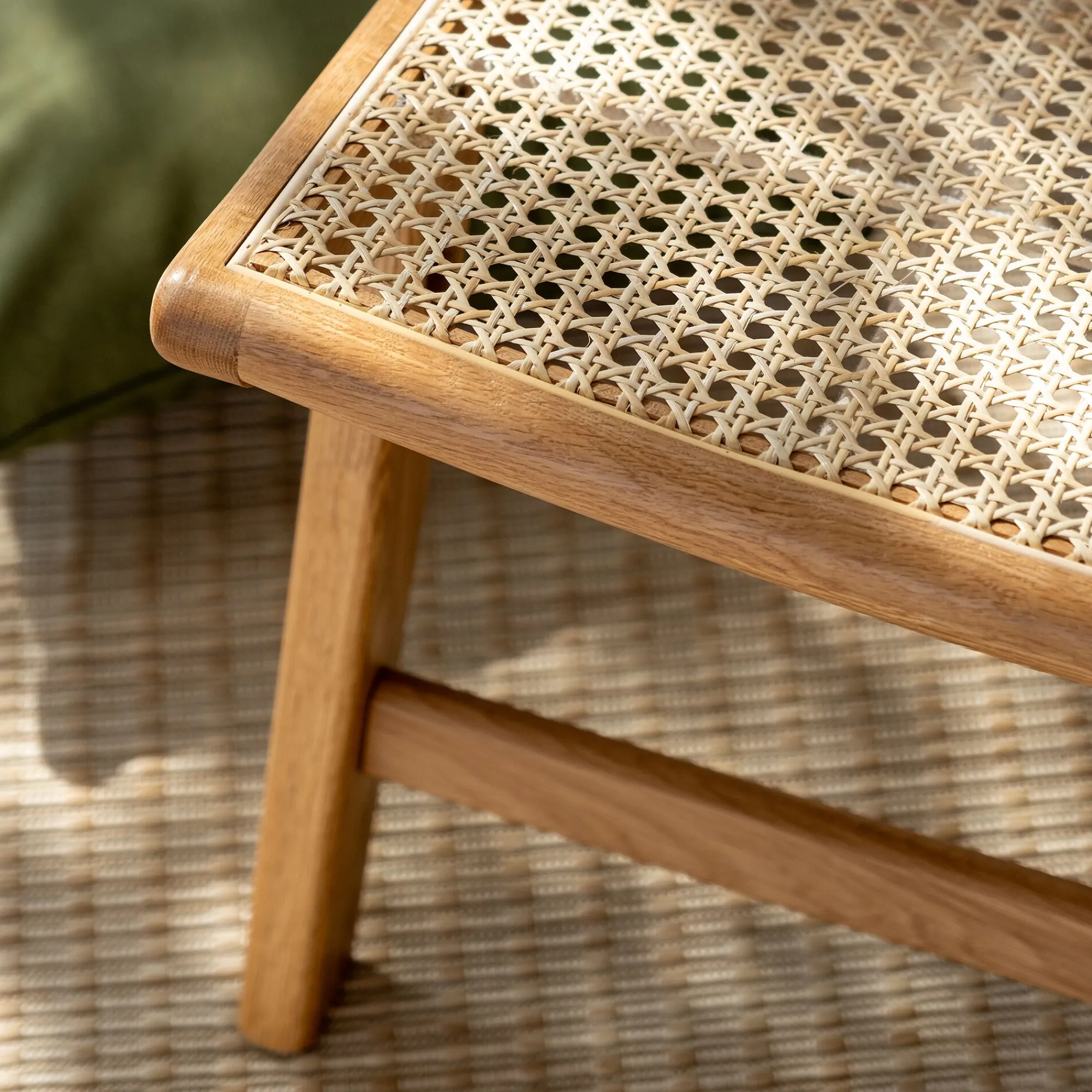 alinea Fauteuil*Fauteuil en chêne et rotin - Bois clair