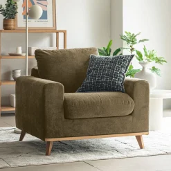 alinea Fauteuil*Fauteuil en tissu crown - Vert cèdre