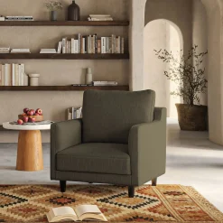 alinea Fauteuil*Fauteuil en tissu mixte - Vert cèdre