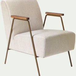 alinea Fauteuil*Fauteuil en velours - Beige