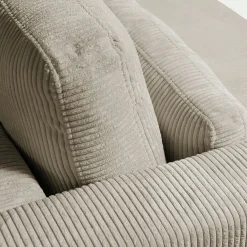 alinea Fauteuil|Petit Canapé*Fauteuil en velours côtelé Azores - Taupe