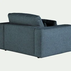 alinea Fauteuil|Petit Canapé*Fauteuil fixe en tissu bouclette - Bleu