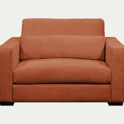 alinea Fauteuil|Petit Canapé*Fauteuil fixe en tissu Genesis 1,5 places - brun rustrel Marron