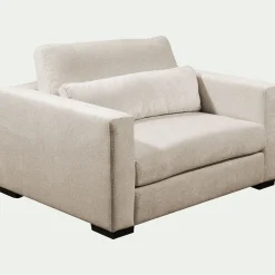 alinea Fauteuil|Petit Canapé*Fauteuil fixe en tissu Genesis 1,5 places - Beige