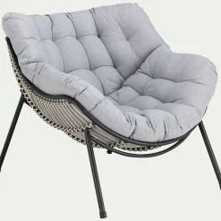 alinea Pouf Exterieur|Fauteuil De Jardin*Fauteuil relax en tissu - borie Gris
