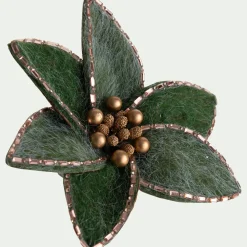 alinea Suspension De Noël|Décoration À Suspendre*Fleur à clip en feutre 14x12cm - Vert