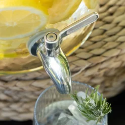 alinea Pichet, Bouteille En Verre Et Carafe|Vaisselle Petit Déjeuner*Fontaine à boisson en verre 3,5l - Transparent
