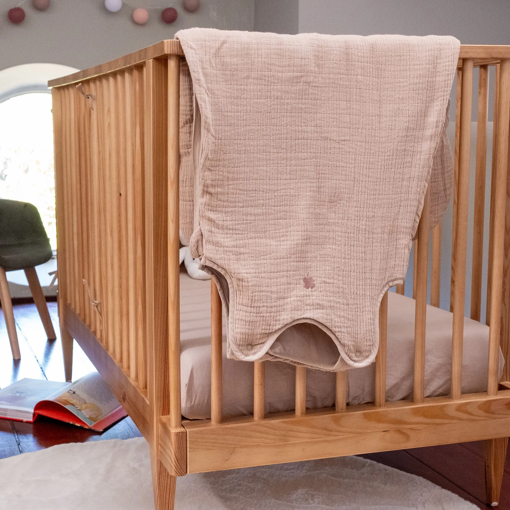 alinea Bureau Enfant|Linge Pour Bébé*Gigoteuse évolutive en gaze de coton bio - noisette Marron