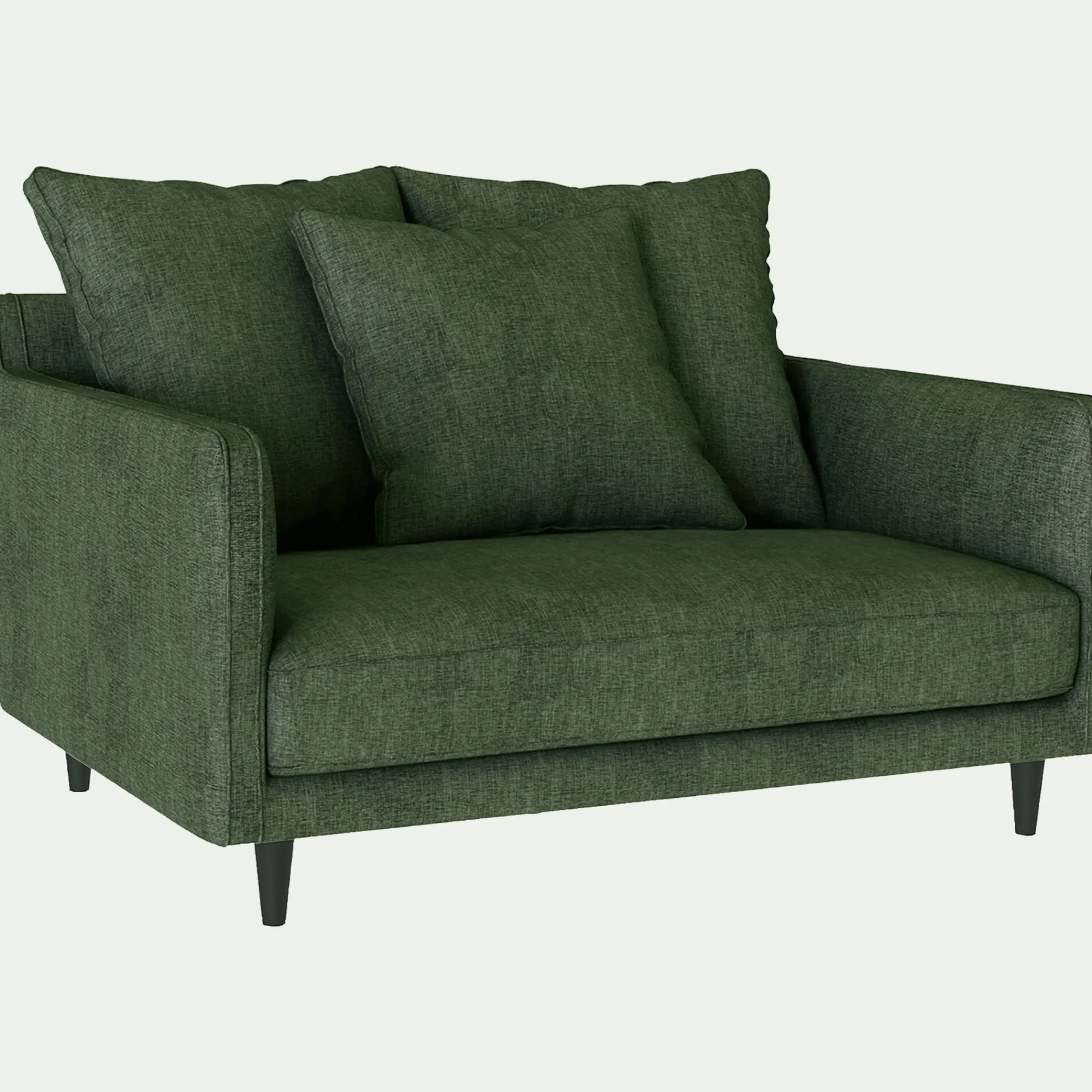 alinea Fauteuil|Petit Canapé*Grand fauteuil fixe en tissu monclar - cèdre Vert
