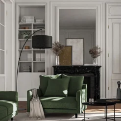 alinea Fauteuil|Petit Canapé*Grand fauteuil fixe en tissu genesis - cèdre Vert