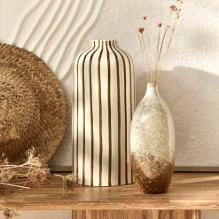 alinea Vase|Vase Et Branchage De Noël*Grand soliflore en céramique H22,4cm - Marron