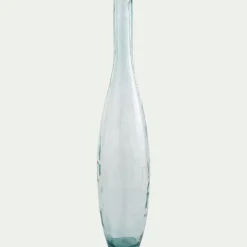 alinea Vase*Grand vase bouteille en verre recyclé - H100cm Bleu