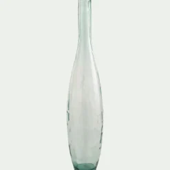 alinea Vase*Grand vase bouteille en verre recyclé - H100cm Bleu
