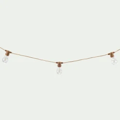 alinea Luminaire Exterieur|Lampes Solaires & Nomades*Guirlande lumineuse solaire en jute - 8m Naturel