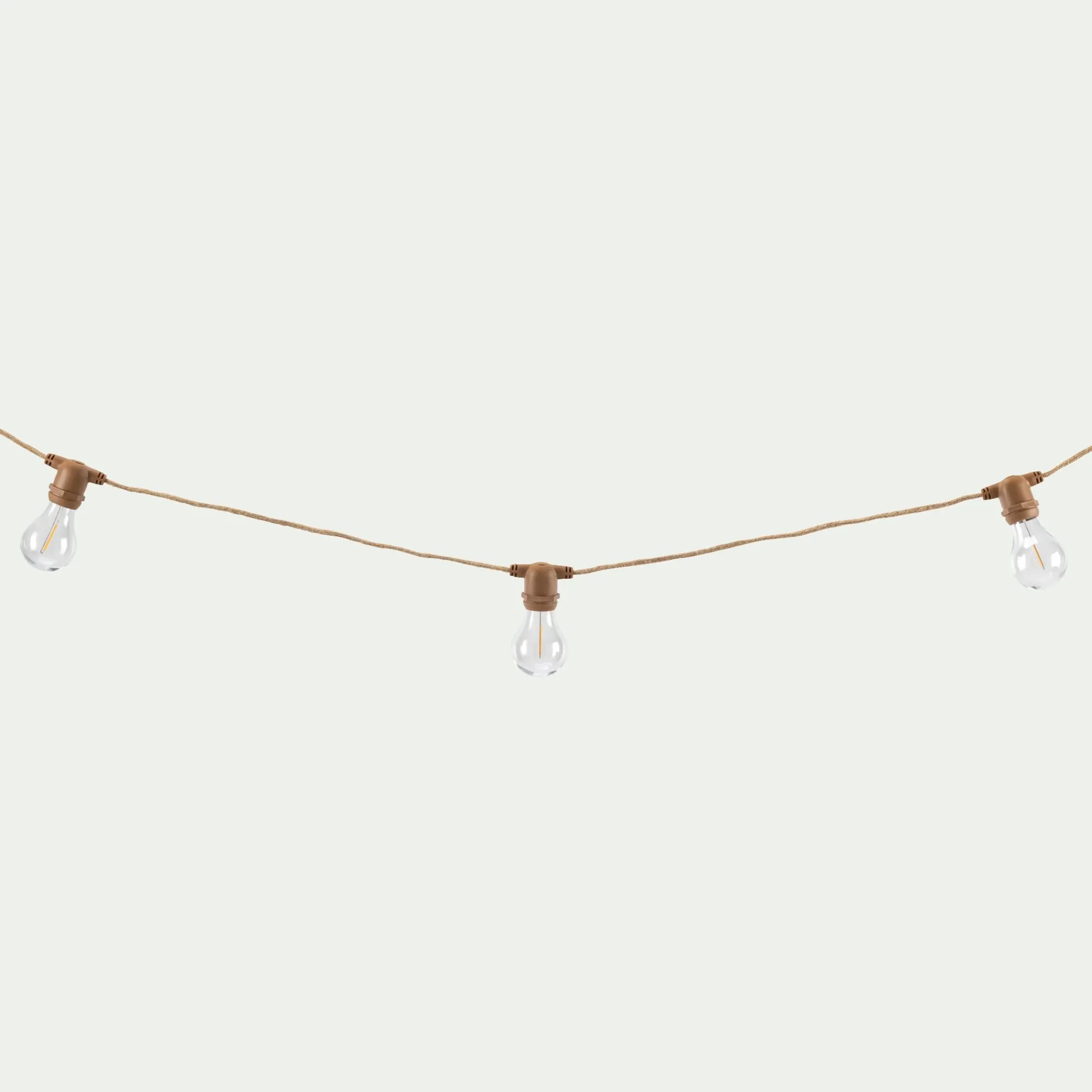alinea Luminaire Exterieur|Lampes Solaires & Nomades*Guirlande lumineuse solaire en jute - 8m Naturel