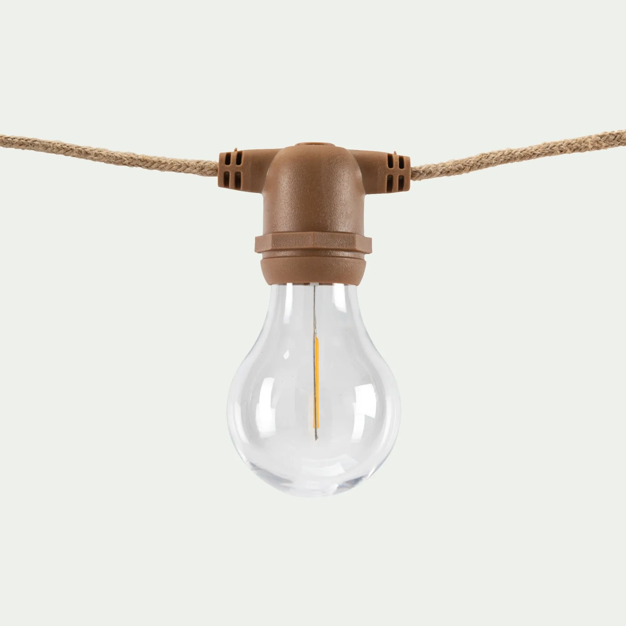 alinea Luminaire Exterieur|Lampes Solaires & Nomades*Guirlande lumineuse solaire en jute - 8m Naturel