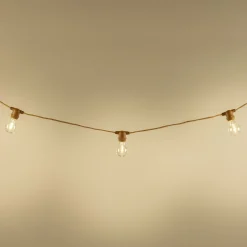 alinea Luminaire Exterieur|Lampes Solaires & Nomades*Guirlande lumineuse solaire en jute - 8m Naturel
