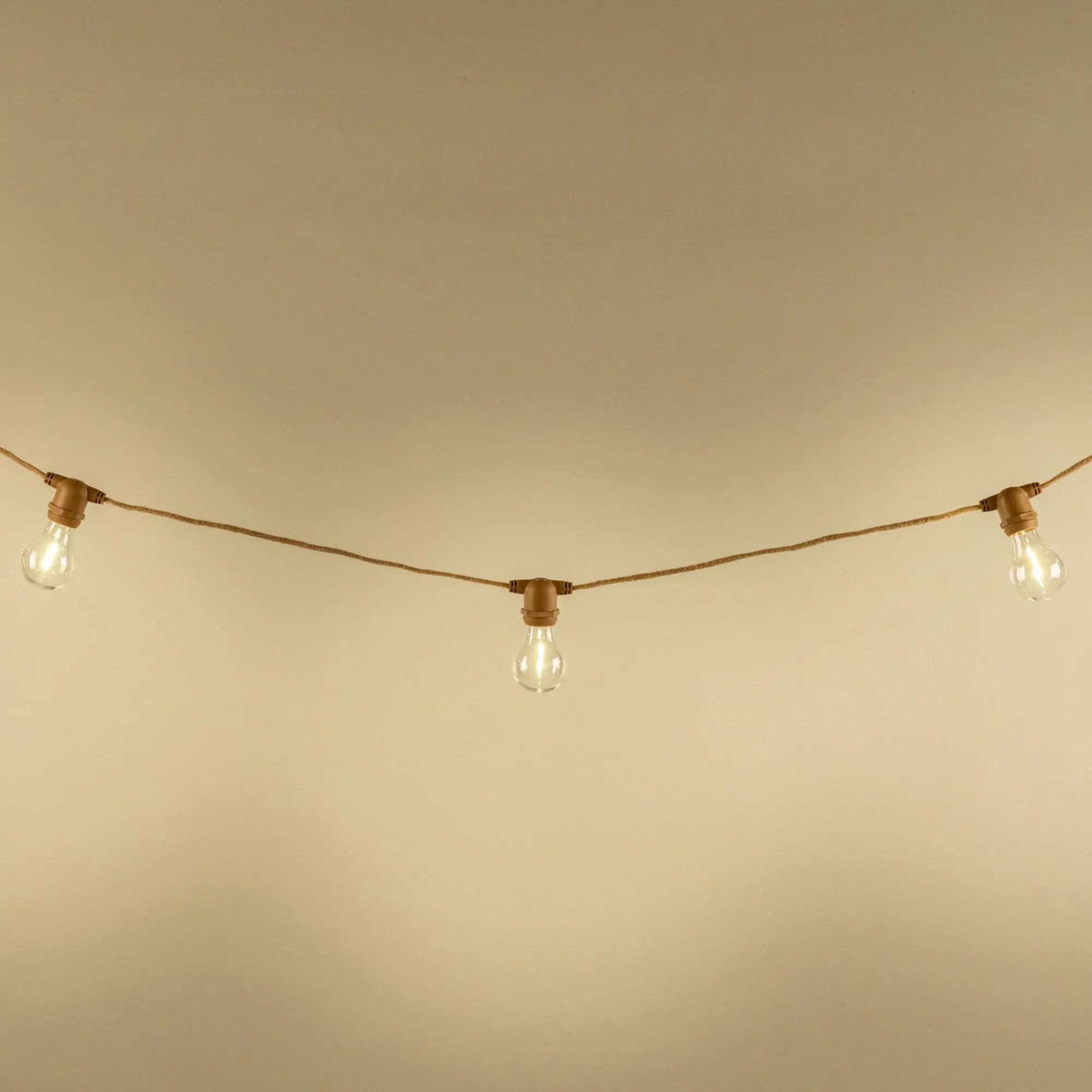 alinea Luminaire Exterieur|Lampes Solaires & Nomades*Guirlande lumineuse solaire en jute - 8m Naturel