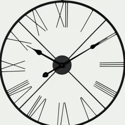 alinea Horloge*Horloge murale en fer D60cm Noir