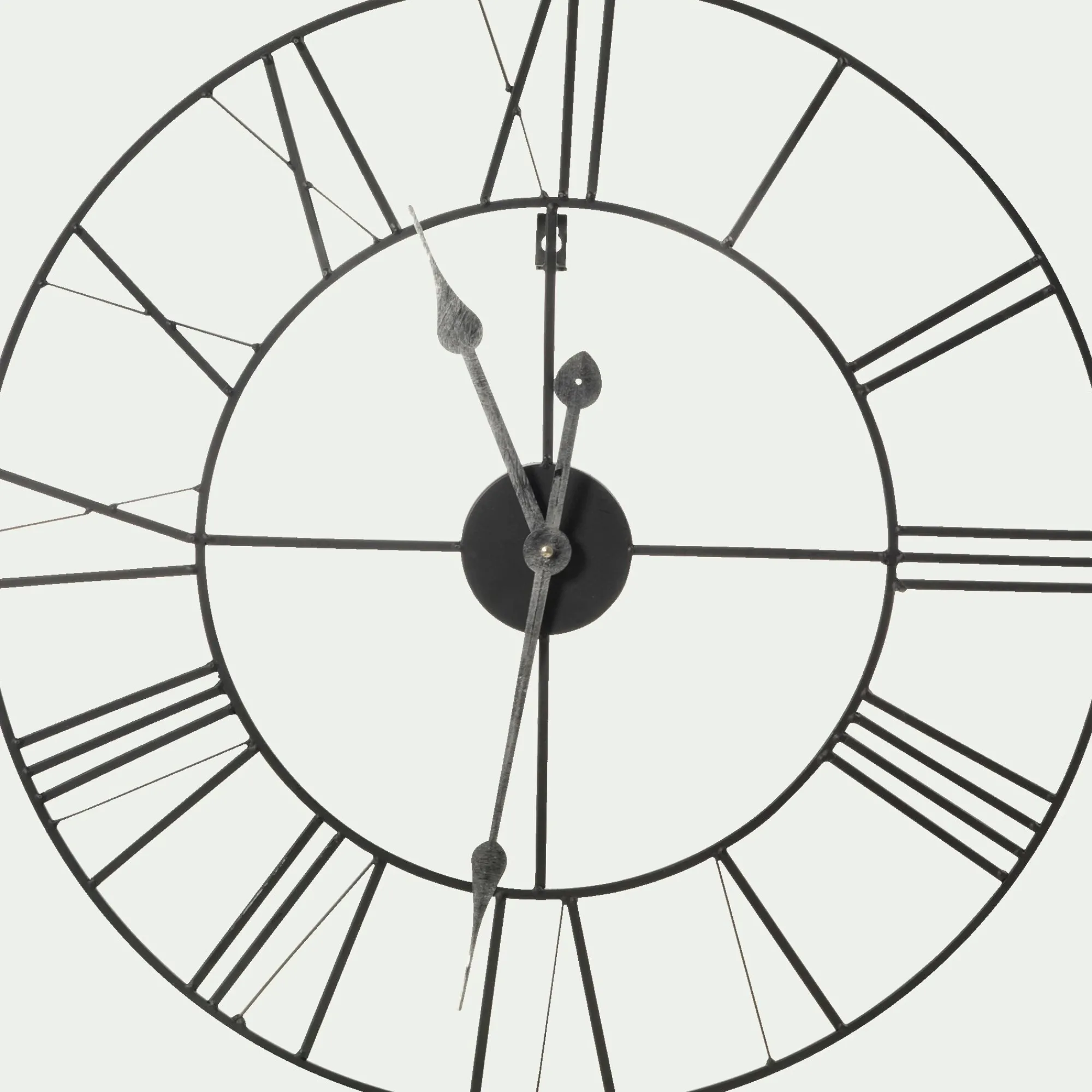 alinea Horloge*Horloge murale en métal D60cm - Noir