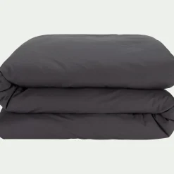 alinea Housse De Couette*Housse de couette en coton 140x200cm - ardoise Gris