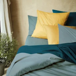 alinea Housse De Couette*Housse de couette en coton 140x200cm - calaluna Bleu