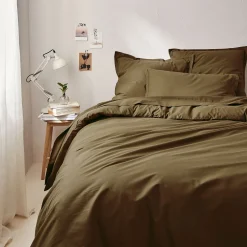alinea Housse De Couette*Housse de couette en coton bio 260x240cm - mousse Vert