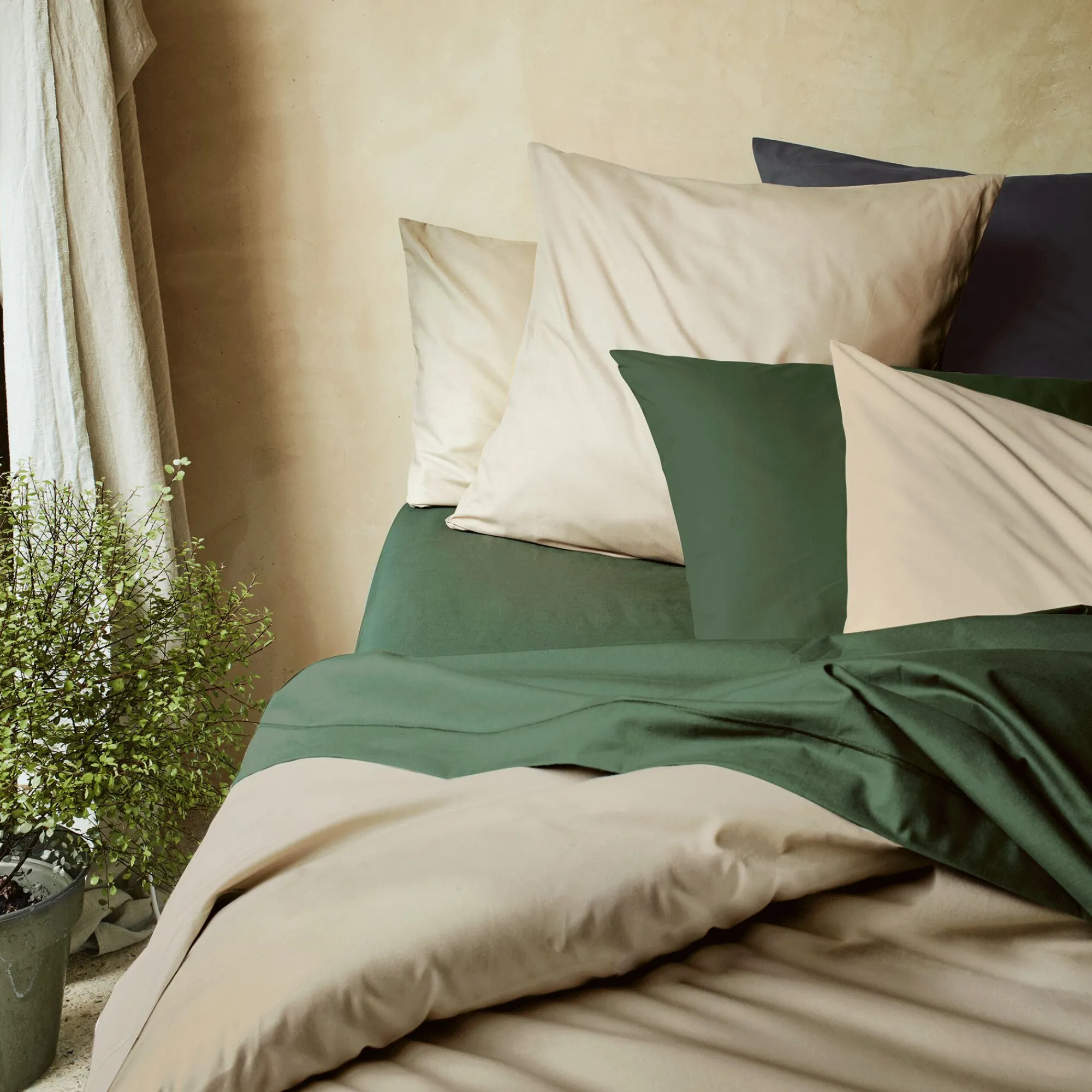 alinea Housse De Couette*Housse de couette en coton 240x220cm - alpilles Beige