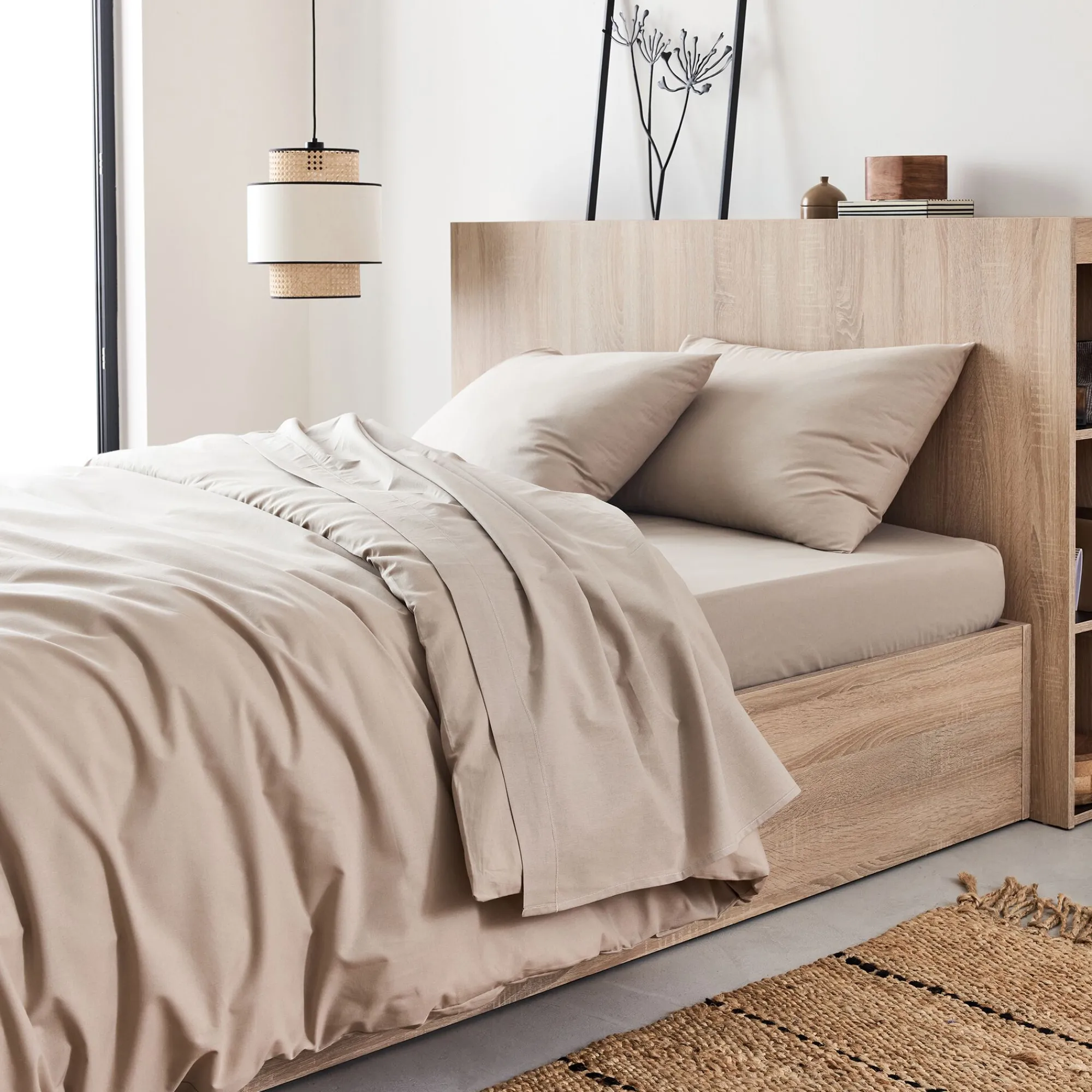 alinea Housse De Couette*Housse de couette en coton 240x220cm - alpilles Beige