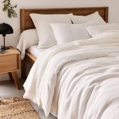 alinea Housse De Couette*Housse de couette en lin lavé 240x220cm - capelan Blanc