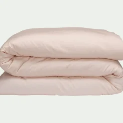 alinea Housse De Couette*Housse de couette en satin lavé 240x220cm - pétale Rose