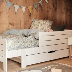 alinea Bureau Enfant|Linge De Lit Enfant*Housse de couette enfant 140x200cm et 1 taie d'oreiller 65x65cm en coton - motifs butine nuit Bleu