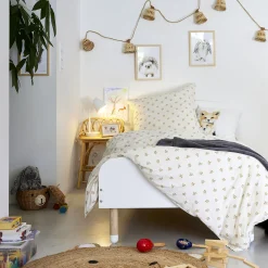 alinea Bureau Enfant|Linge De Lit Enfant*Housse de couette enfant 140x200cm et 1 taie d'oreiller 63x63cm - motifs argan Jaune