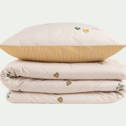 alinea Bureau Enfant|Linge De Lit Enfant*Housse de couette enfant 140x200cm et 1 taie d'oreiller 65x65cm en coton - motifs fantaisie Vert