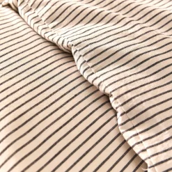 alinea Housse De Couette*Housse de couette 240x220cm en coton lavé à motif rayures - Blanc
