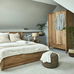 alinea Parure De Lit*Housse de couette 240x220cm et 2 taies d'oreiller 63x63cm en double gaze de coton - alpilles Beige