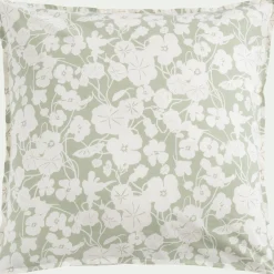 alinea Parure De Lit*Housse de couette 240x220cm et 2 taies d'oreiller 63x63cm en coton motif floral - Vert