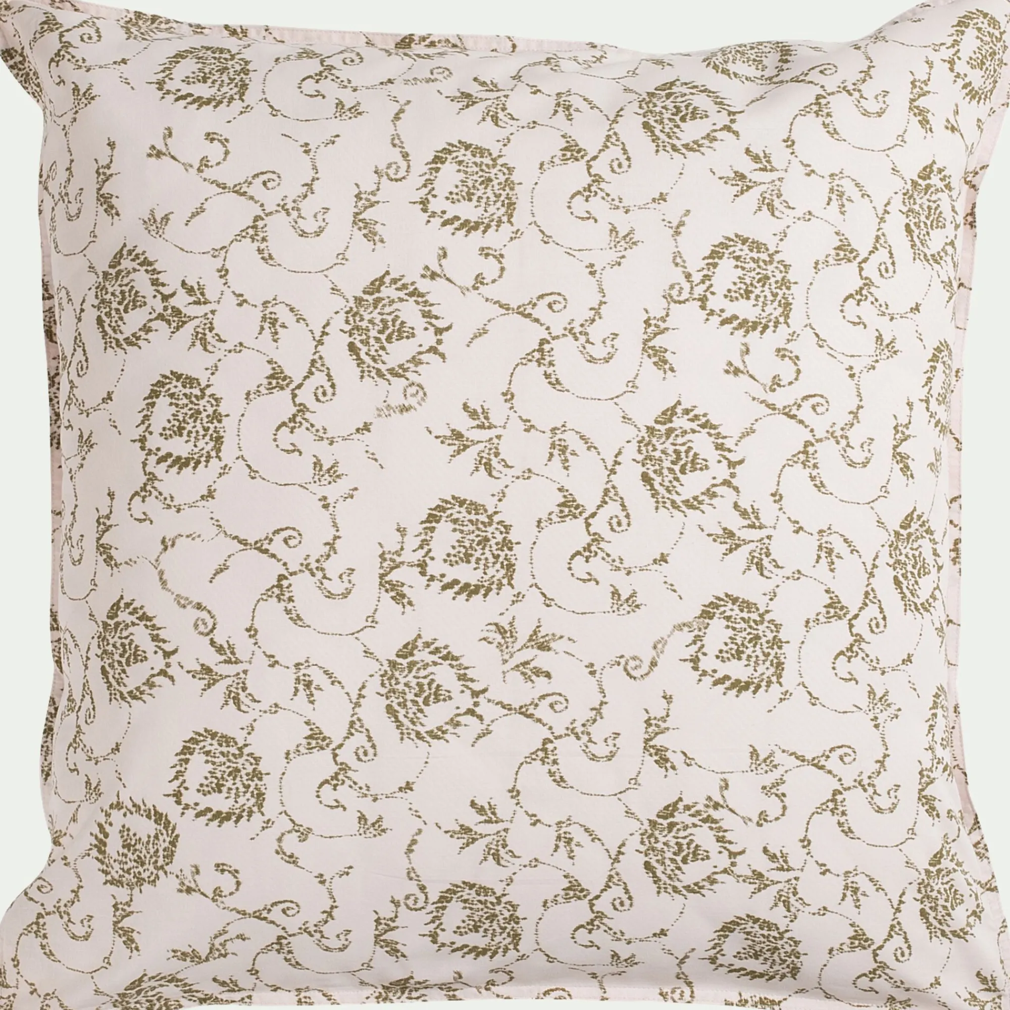 alinea Parure De Lit*Housse de couette 240x220cm et 2 taies d'oreiller 63x63cm en coton motif baroque - Blanc