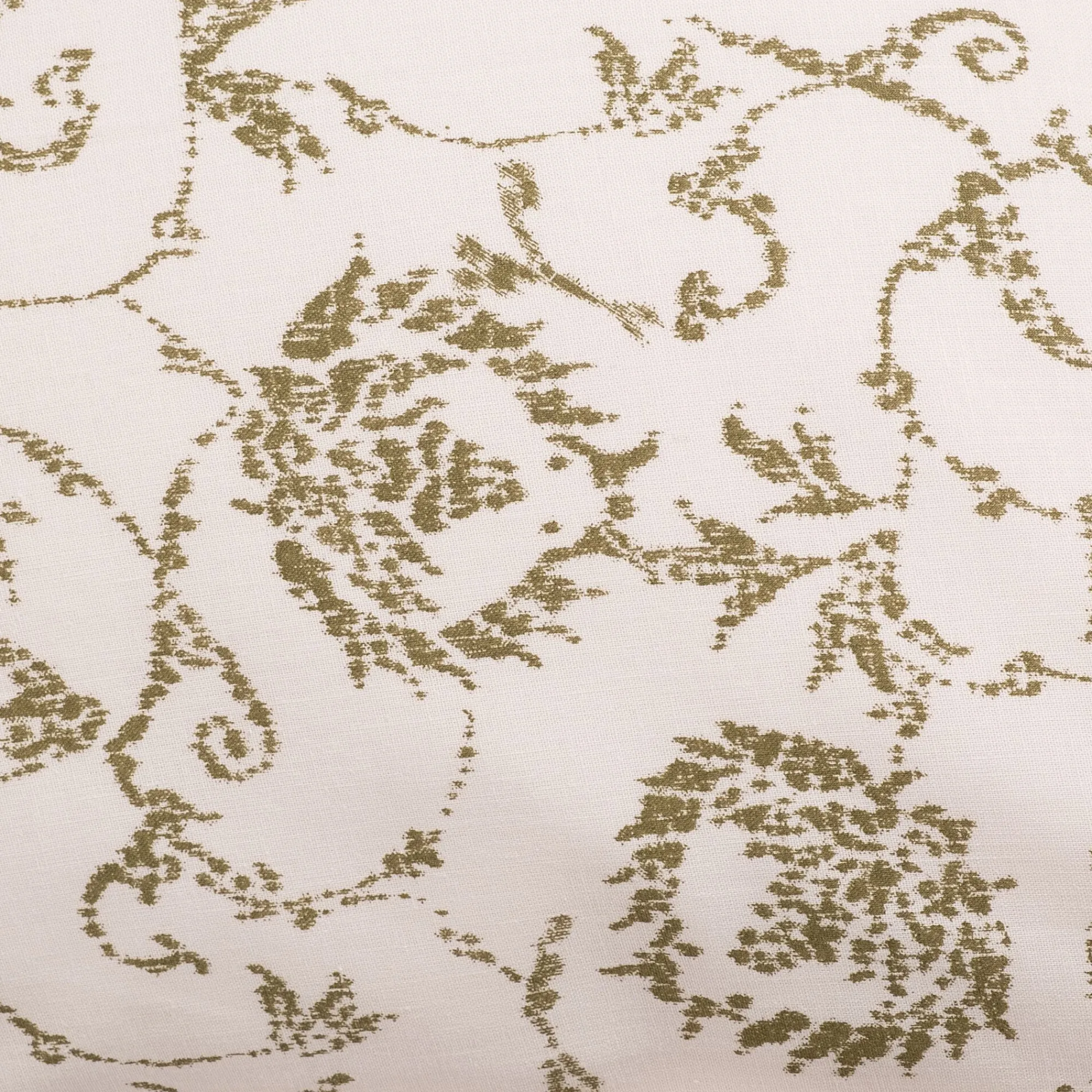 alinea Parure De Lit*Housse de couette 240x220cm et 2 taies d'oreiller 63x63cm en coton motif baroque - Blanc