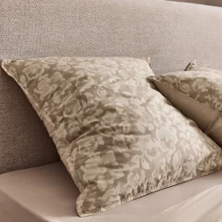 alinea Parure De Lit*Housse de couette 240x220cm et 2 taies d'oreiller 63x63cm en percale de coton motif floral - Beige