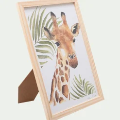 alinea Matelas Enfant|Déco Murale*Image aquarelle encadrée girafe - A4 Naturel