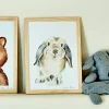 alinea Matelas Enfant|Déco Murale*Image aquarelle encadrée Lapin bélier - A4